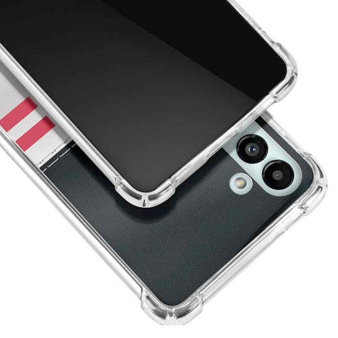 NFL Atlanta Falcons White Striped Galaxy A13 5G Clear Case