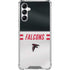 NFL Atlanta Falcons White Striped Galaxy A14 5G Clear Case