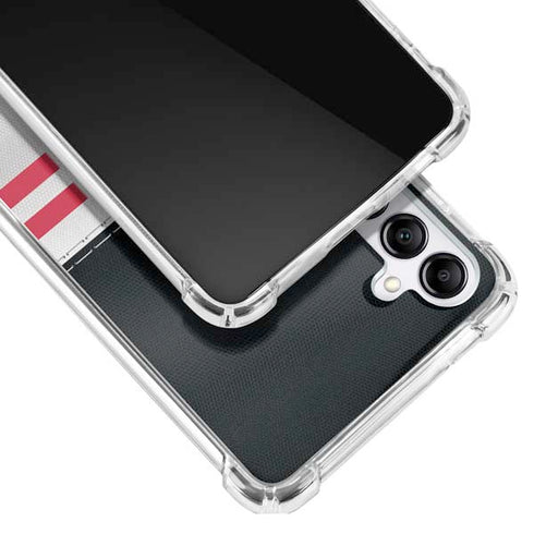 NFL Atlanta Falcons White Striped Galaxy A14 5G Clear Case