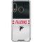 NFL Atlanta Falcons White Striped Galaxy A30 Clear Case