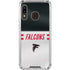 NFL Atlanta Falcons White Striped Galaxy A30 Clear Case