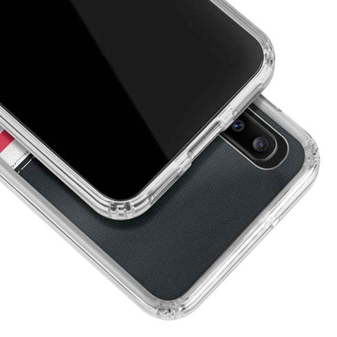 NFL Atlanta Falcons White Striped Galaxy A30 Clear Case