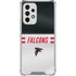 NFL Atlanta Falcons White Striped Galaxy A53 5G Clear Case