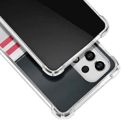 NFL Atlanta Falcons White Striped Galaxy A53 5G Clear Case