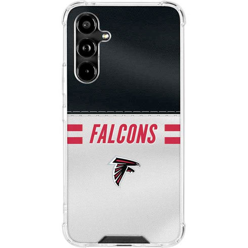 NFL Atlanta Falcons White Striped Galaxy A54 5G Clear Case