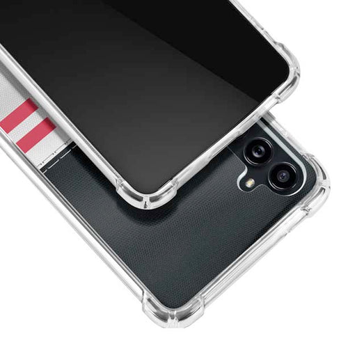 NFL Atlanta Falcons White Striped Galaxy A54 5G Clear Case