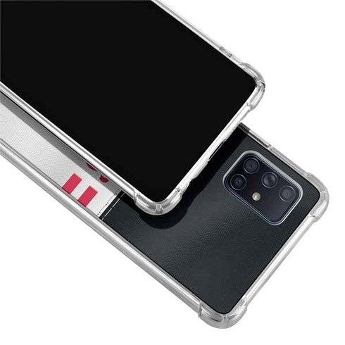 NFL Atlanta Falcons White Striped Galaxy A71 5G Clear Case