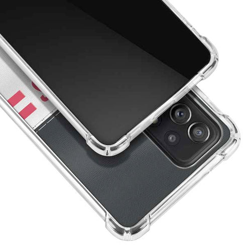 NFL Atlanta Falcons White Striped Galaxy A72 5G Clear Case