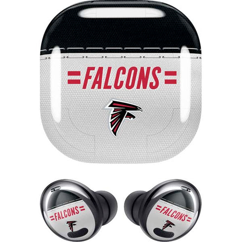 NFL Atlanta Falcons White Striped Galaxy Buds Pro Skin