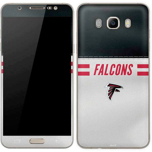 NFL Atlanta Falcons White Striped Galaxy J7 Skin