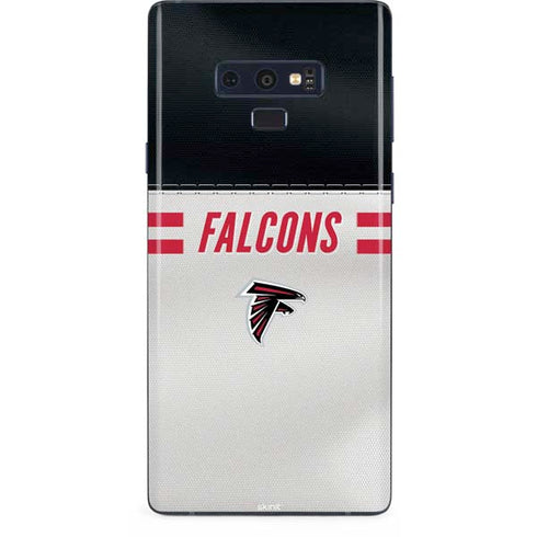 NFL Atlanta Falcons White Striped Galaxy Note 9 Skin