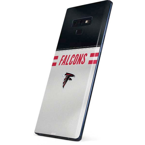NFL Atlanta Falcons White Striped Galaxy Note 9 Skin