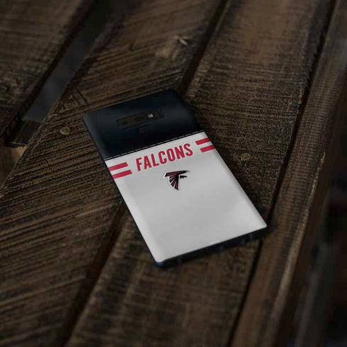 NFL Atlanta Falcons White Striped Galaxy Note 9 Skin