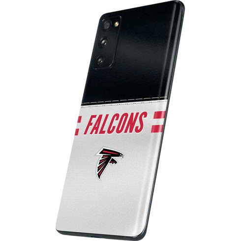 NFL Atlanta Falcons White Striped Galaxy S20 Fan Edition Skin