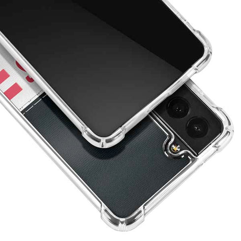 NFL Atlanta Falcons White Striped Galaxy S21 Plus 5G Clear Case
