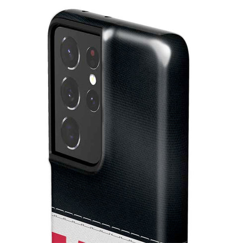 NFL Atlanta Falcons White Striped Galaxy S21 Ultra 5G Pro Case