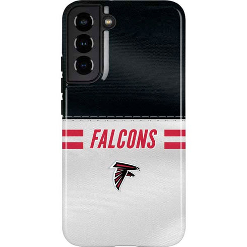 NFL Atlanta Falcons White Striped Galaxy S22 Plus Pro Case