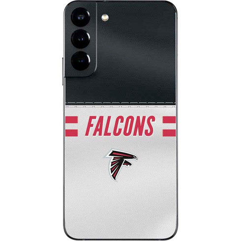 NFL Atlanta Falcons White Striped Galaxy S22 Plus Skin
