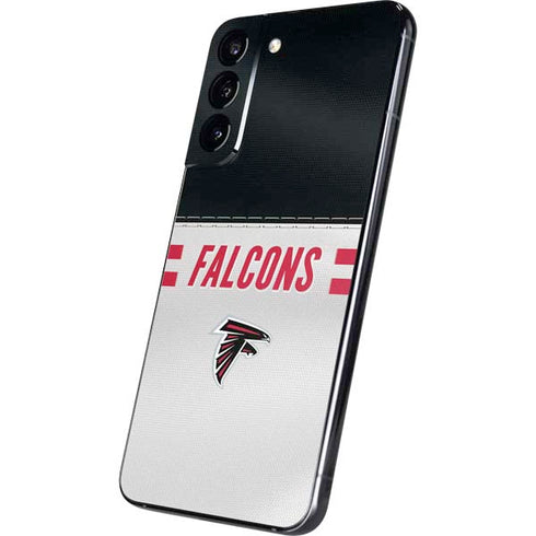 NFL Atlanta Falcons White Striped Galaxy S22 Plus Skin
