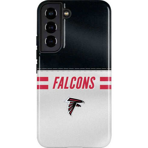 NFL Atlanta Falcons White Striped Galaxy S22 Pro Case