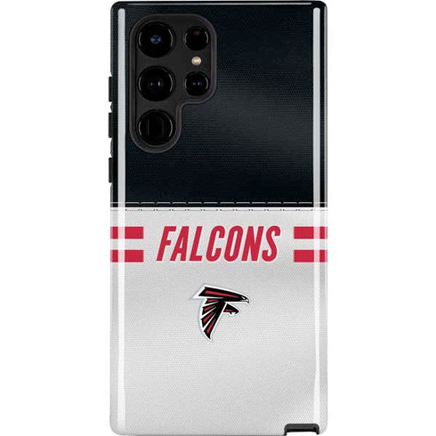 NFL Atlanta Falcons White Striped Galaxy S22 Ultra Pro Case