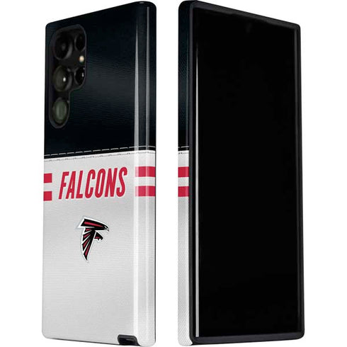 NFL Atlanta Falcons White Striped Galaxy S22 Ultra Pro Case