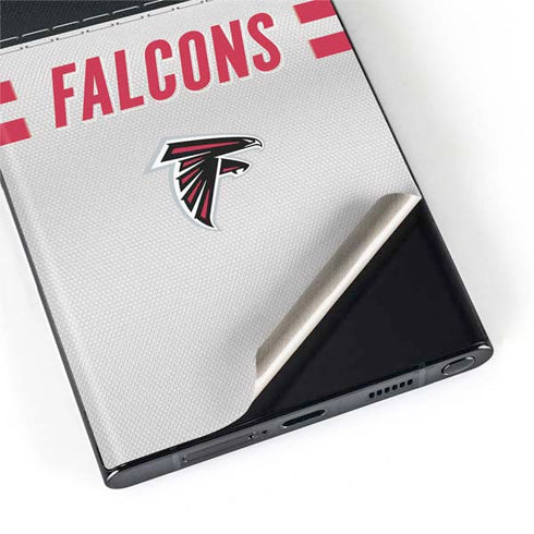 NFL Atlanta Falcons White Striped Galaxy S22 Ultra Skin