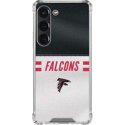NFL Atlanta Falcons White Striped Galaxy S23 Clear Case