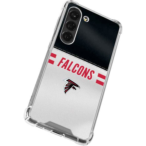 NFL Atlanta Falcons White Striped Galaxy S23 Clear Case