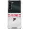 NFL Atlanta Falcons White Striped Galaxy S23 Plus Clear Case