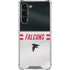 NFL Atlanta Falcons White Striped Galaxy S23 Plus Clear Case