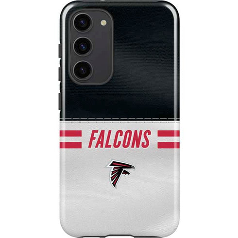 NFL Atlanta Falcons White Striped Galaxy S23 Plus Pro Case