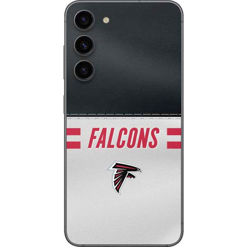 NFL Atlanta Falcons White Striped Galaxy S23 Plus Skin