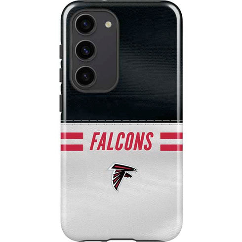 NFL Atlanta Falcons White Striped Galaxy S23 Pro Case