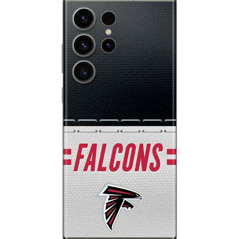 NFL Atlanta Falcons White Striped Galaxy S23 Ultra Skin