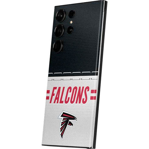 NFL Atlanta Falcons White Striped Galaxy S23 Ultra Skin
