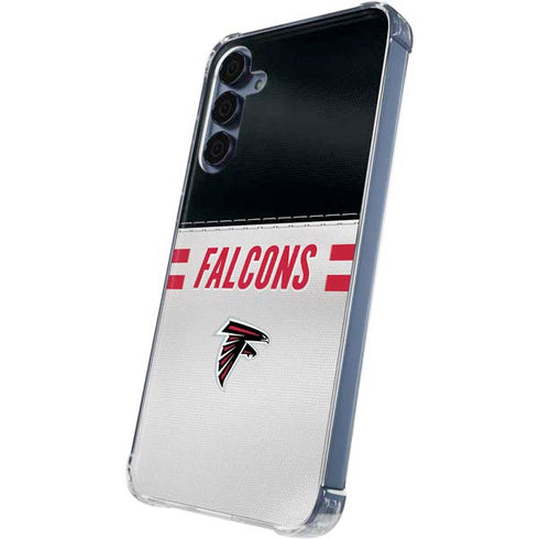 NFL Atlanta Falcons White Striped Galaxy S24 Clear Case