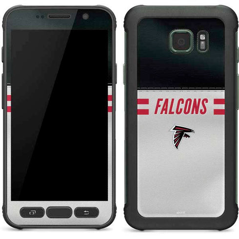 NFL Atlanta Falcons White Striped Galaxy S7 Active Skin
