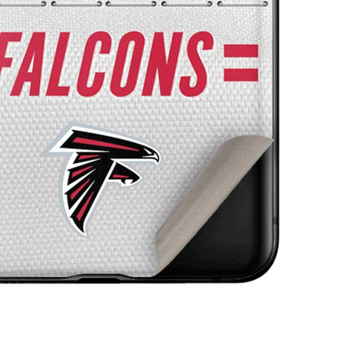 NFL Atlanta Falcons White Striped Galaxy Z Flip Skin