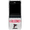 NFL Atlanta Falcons White Striped Galaxy Z Flip5 5G Clear Case