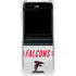 NFL Atlanta Falcons White Striped Galaxy Z Flip5 5G Clear Case