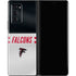 NFL Atlanta Falcons White Striped Galaxy Z Fold2 5G Skin