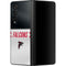 NFL Atlanta Falcons White Striped Galaxy Z Fold3 5G Skin