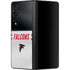 NFL Atlanta Falcons White Striped Galaxy Z Fold3 5G Skin