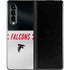 NFL Atlanta Falcons White Striped Galaxy Z Fold3 5G Skin