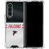 NFL Atlanta Falcons White Striped Galaxy Z Fold4 5G Clear Case