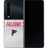 NFL Atlanta Falcons White Striped Galaxy Z Fold4 5G Skin