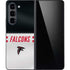 NFL Atlanta Falcons White Striped Galaxy Z Fold5 5G Skin