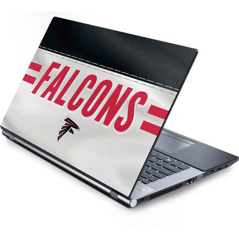NFL Atlanta Falcons White Striped Generic Laptop Skin