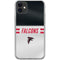 NFL Atlanta Falcons White Striped iPhone 11 Clear Case